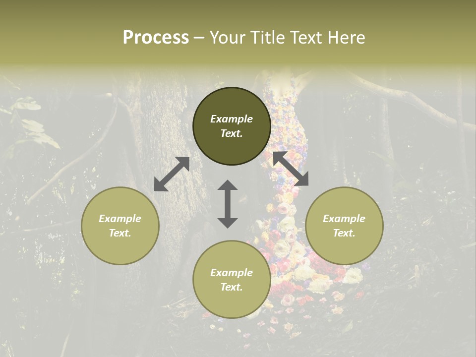 Dress Romantic Figure PowerPoint Template