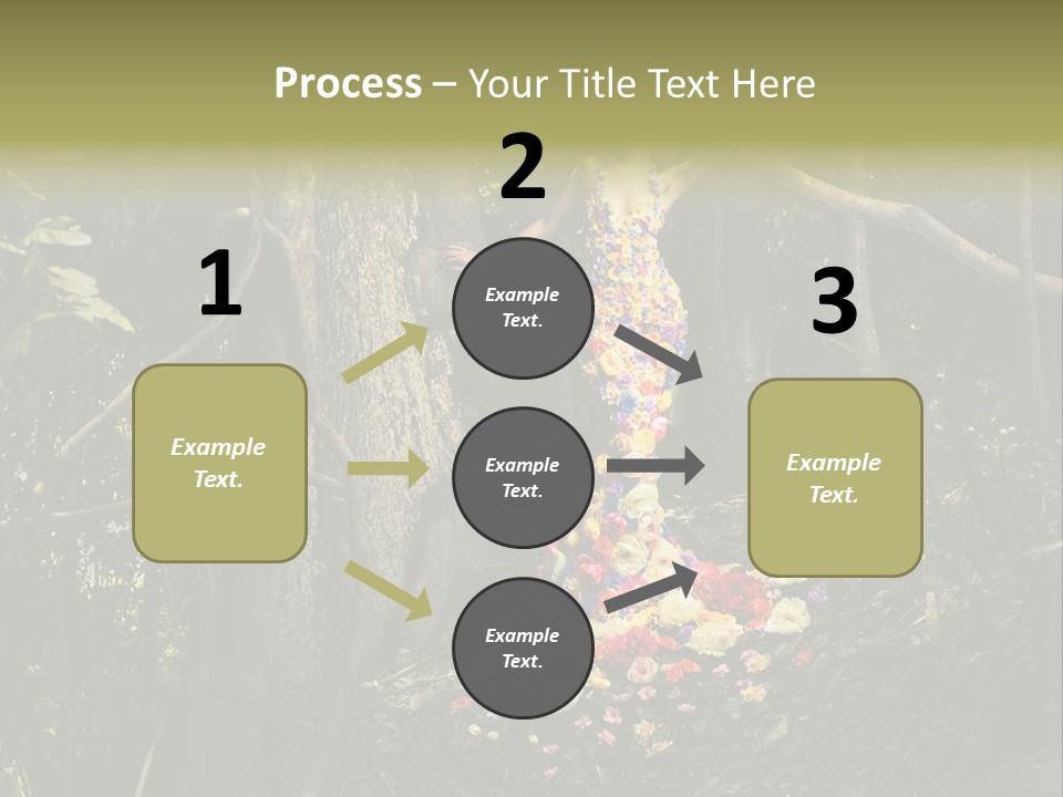 Dress Romantic Figure PowerPoint Template