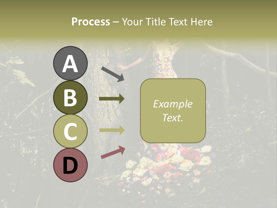 Dress Romantic Figure PowerPoint Template