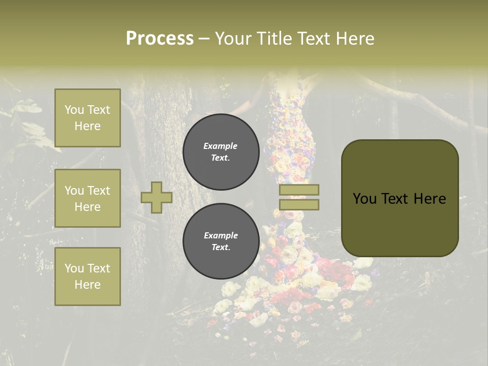 Dress Romantic Figure PowerPoint Template
