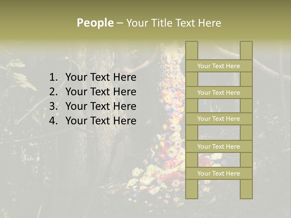 Dress Romantic Figure PowerPoint Template