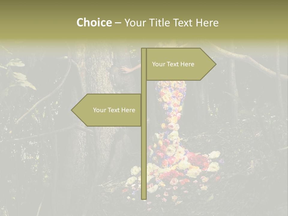 Dress Romantic Figure PowerPoint Template