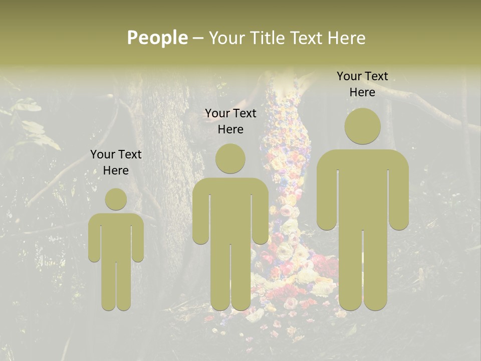 Dress Romantic Figure PowerPoint Template