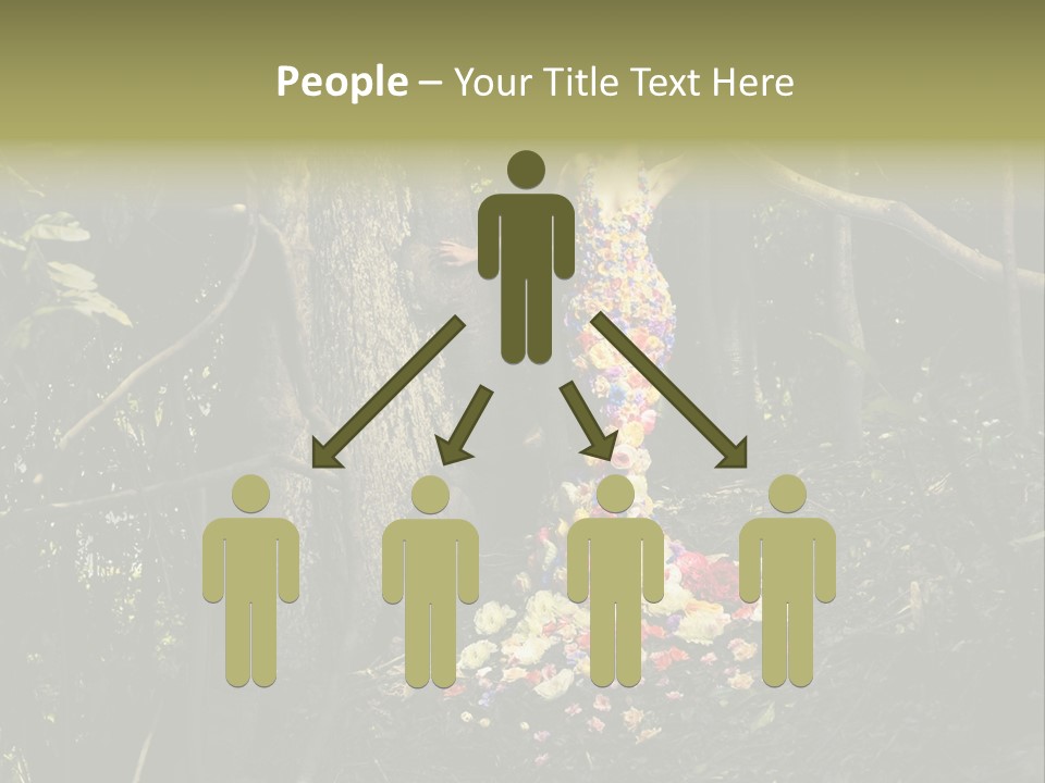 Dress Romantic Figure PowerPoint Template