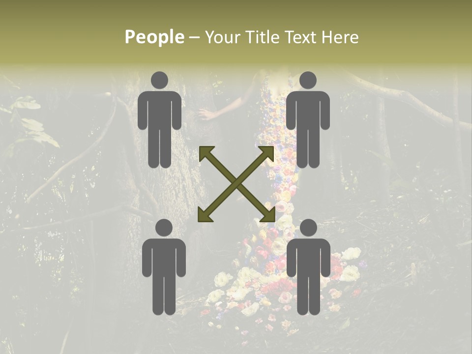 Dress Romantic Figure PowerPoint Template