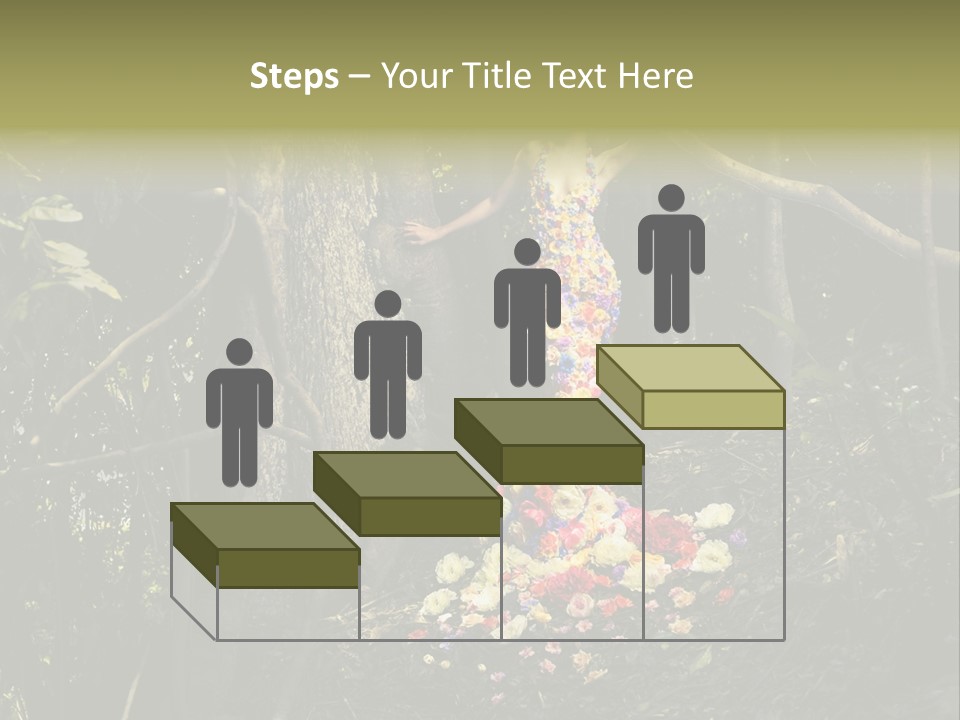 Dress Romantic Figure PowerPoint Template