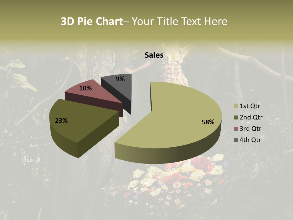 Dress Romantic Figure PowerPoint Template