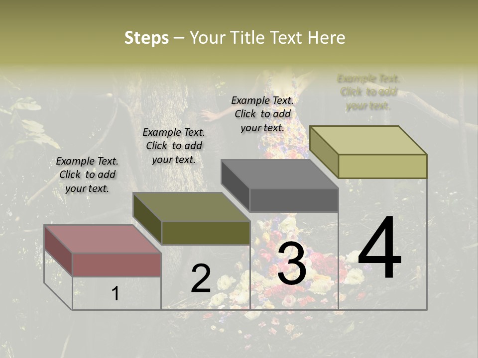 Dress Romantic Figure PowerPoint Template