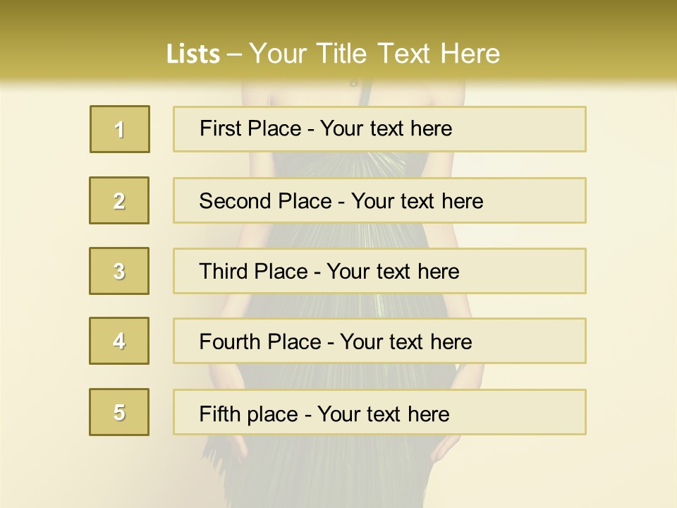 Person Brunette Fashionable PowerPoint Template