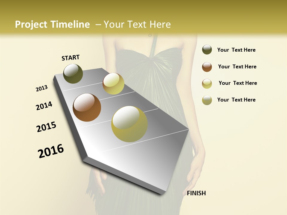 Person Brunette Fashionable PowerPoint Template