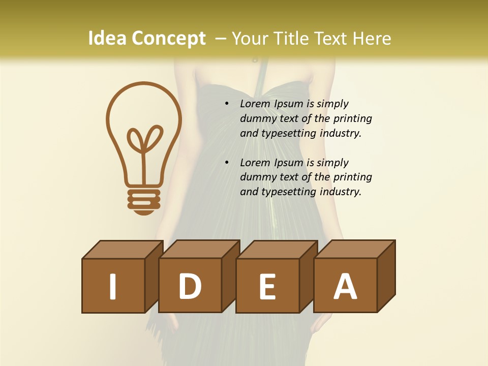 Person Brunette Fashionable PowerPoint Template