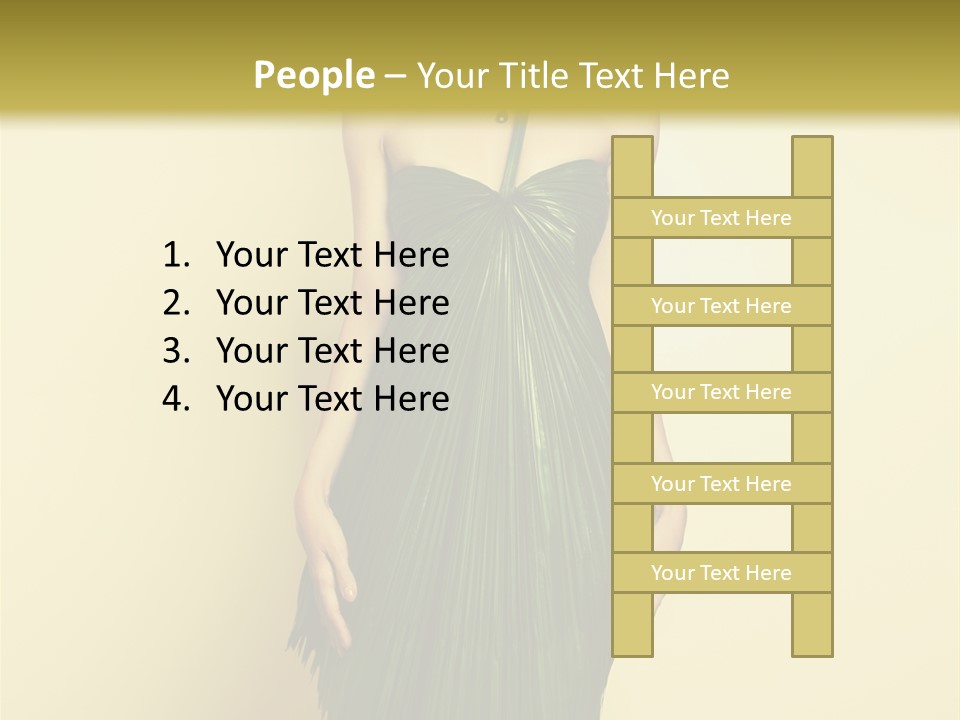 Person Brunette Fashionable PowerPoint Template