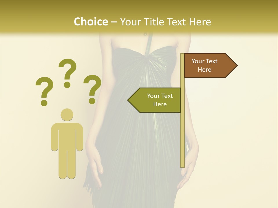 Person Brunette Fashionable PowerPoint Template