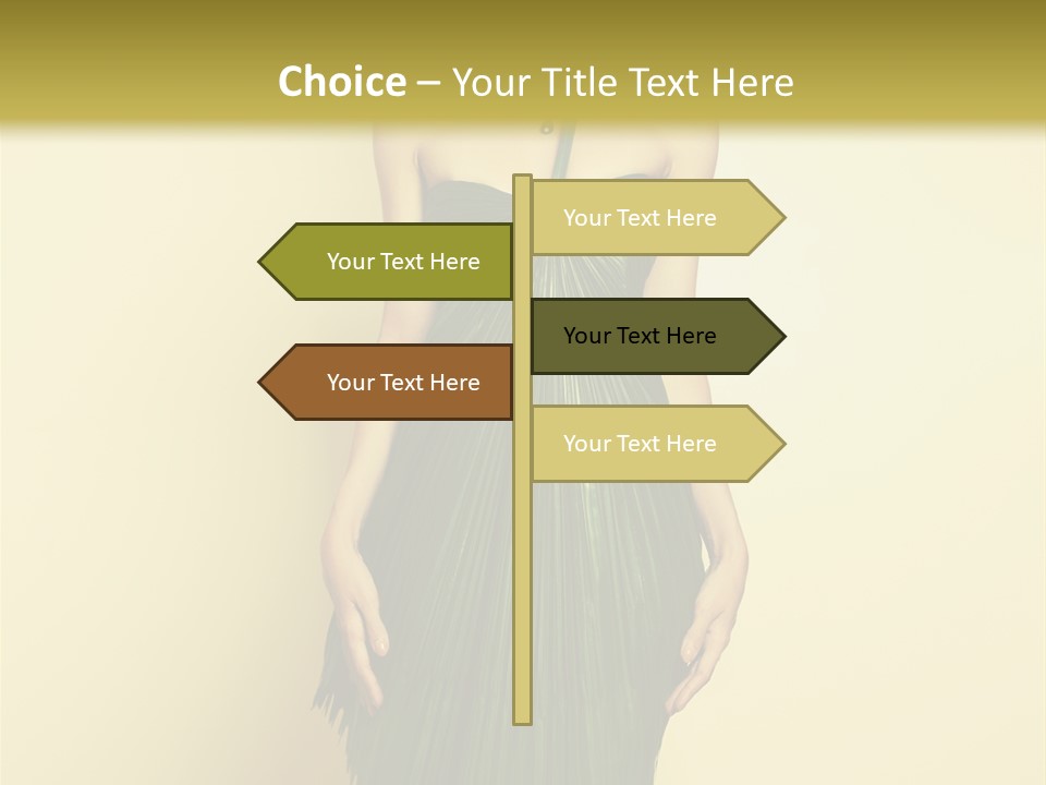 Person Brunette Fashionable PowerPoint Template