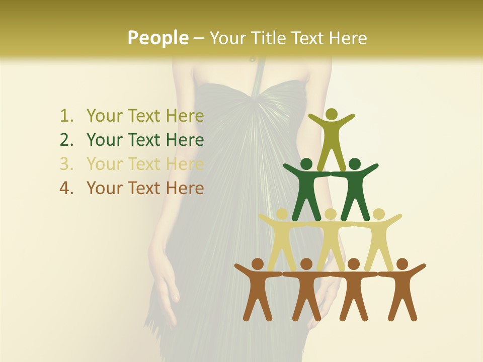 Person Brunette Fashionable PowerPoint Template