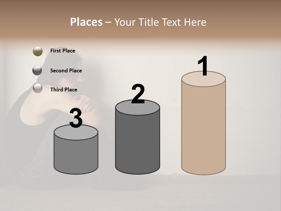 Feelings Depressed Portrait PowerPoint Template