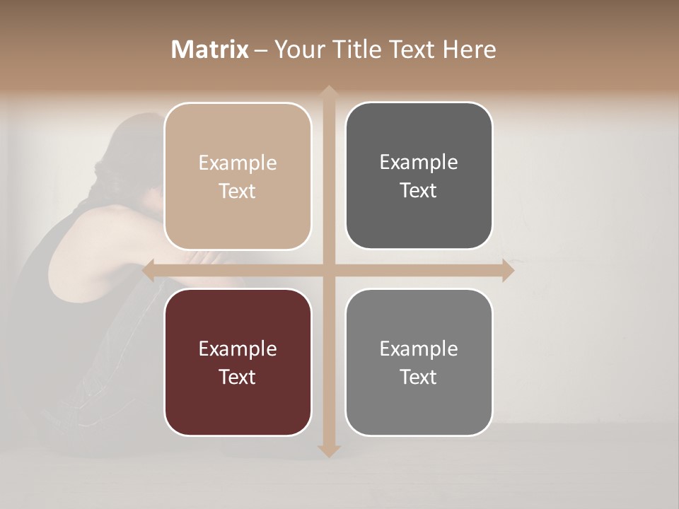 Feelings Depressed Portrait PowerPoint Template