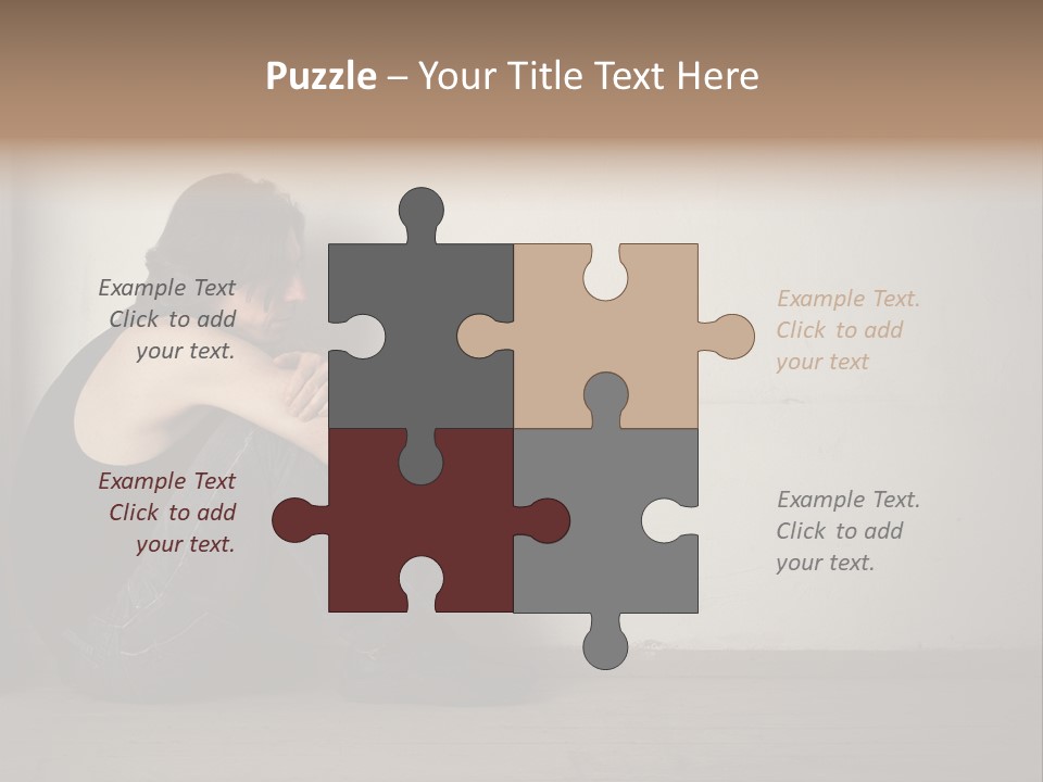 Feelings Depressed Portrait PowerPoint Template