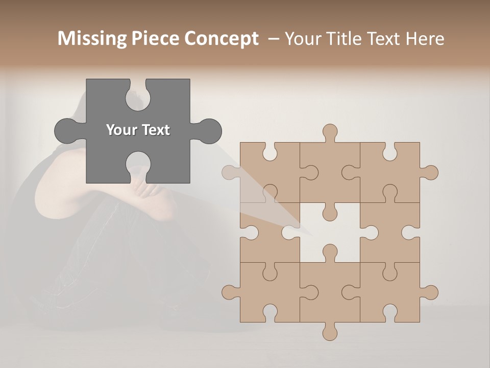 Feelings Depressed Portrait PowerPoint Template