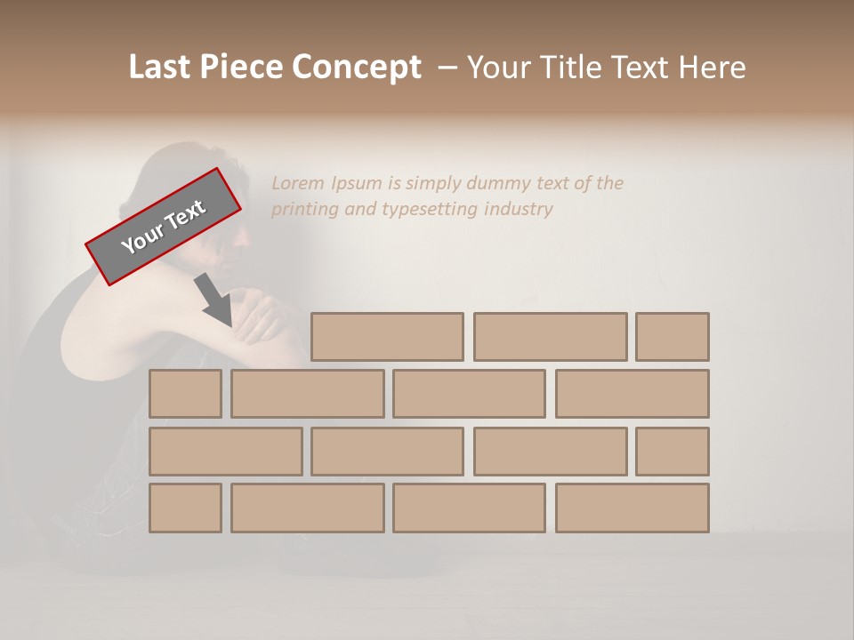 Feelings Depressed Portrait PowerPoint Template