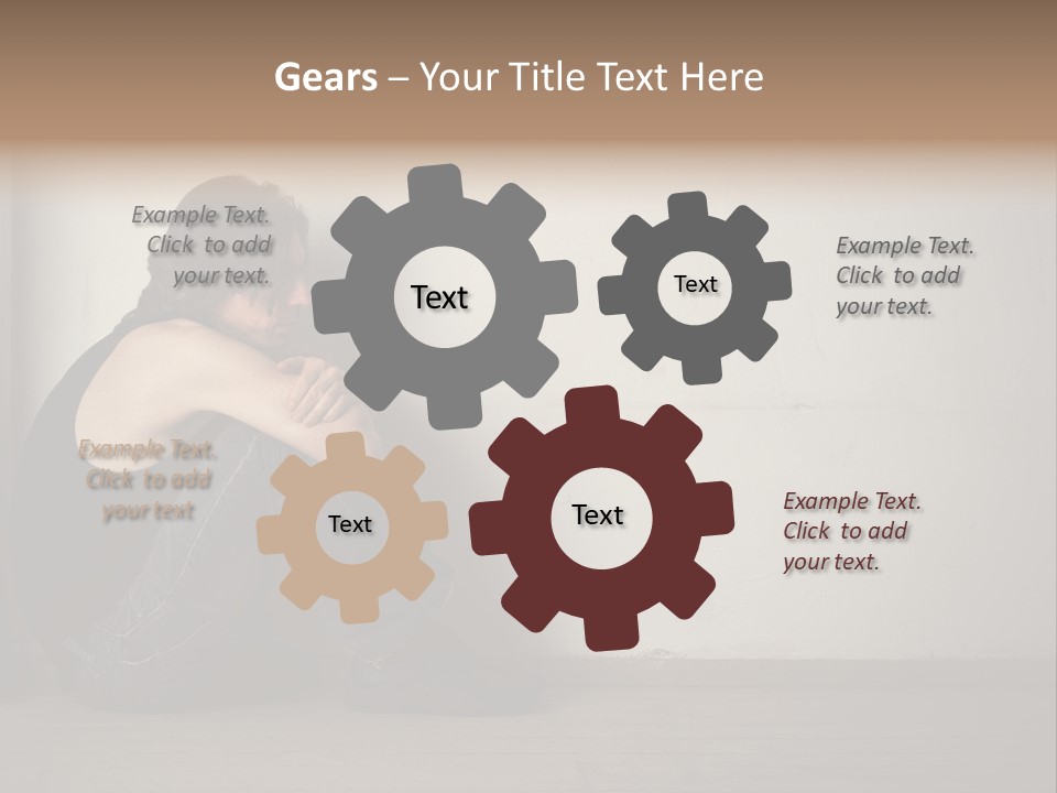 Feelings Depressed Portrait PowerPoint Template