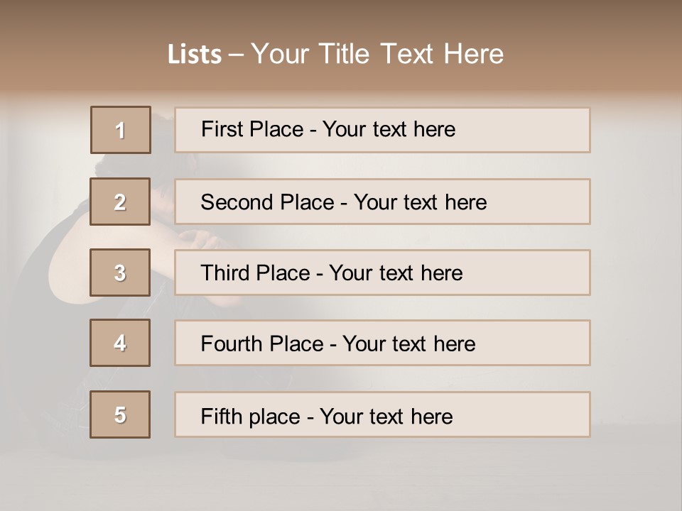 Feelings Depressed Portrait PowerPoint Template
