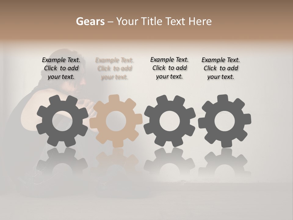 Feelings Depressed Portrait PowerPoint Template