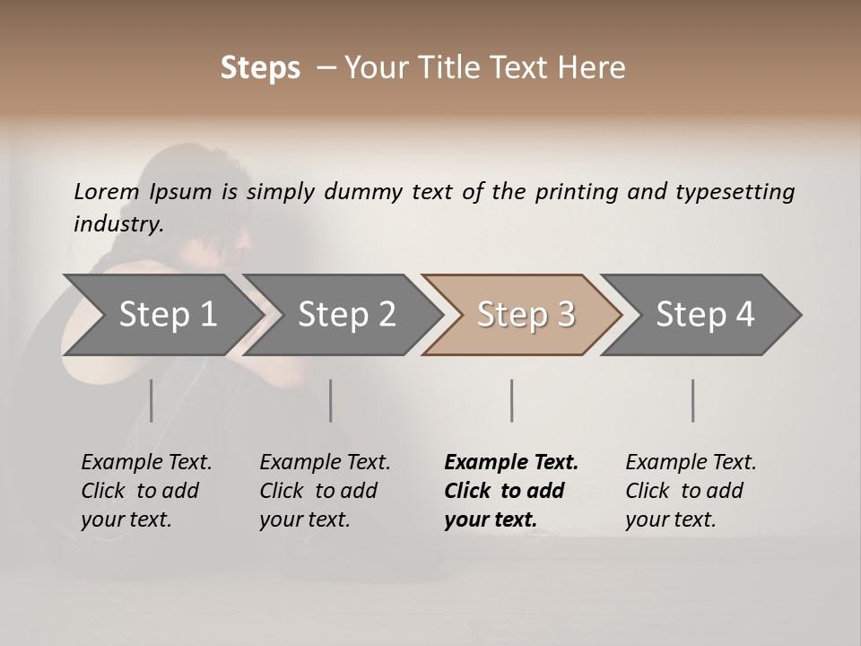 Feelings Depressed Portrait PowerPoint Template