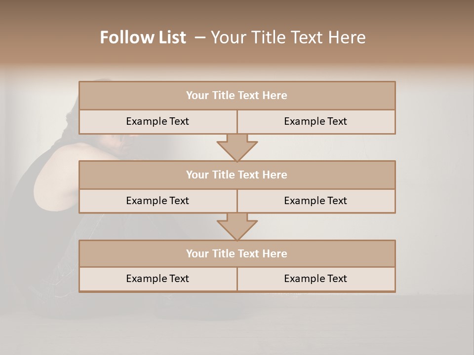 Feelings Depressed Portrait PowerPoint Template