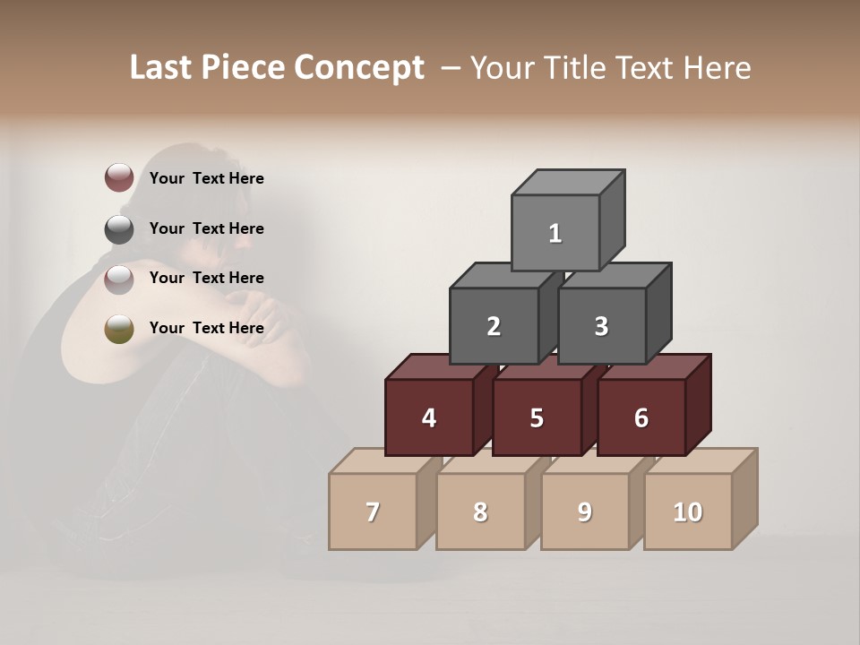 Feelings Depressed Portrait PowerPoint Template