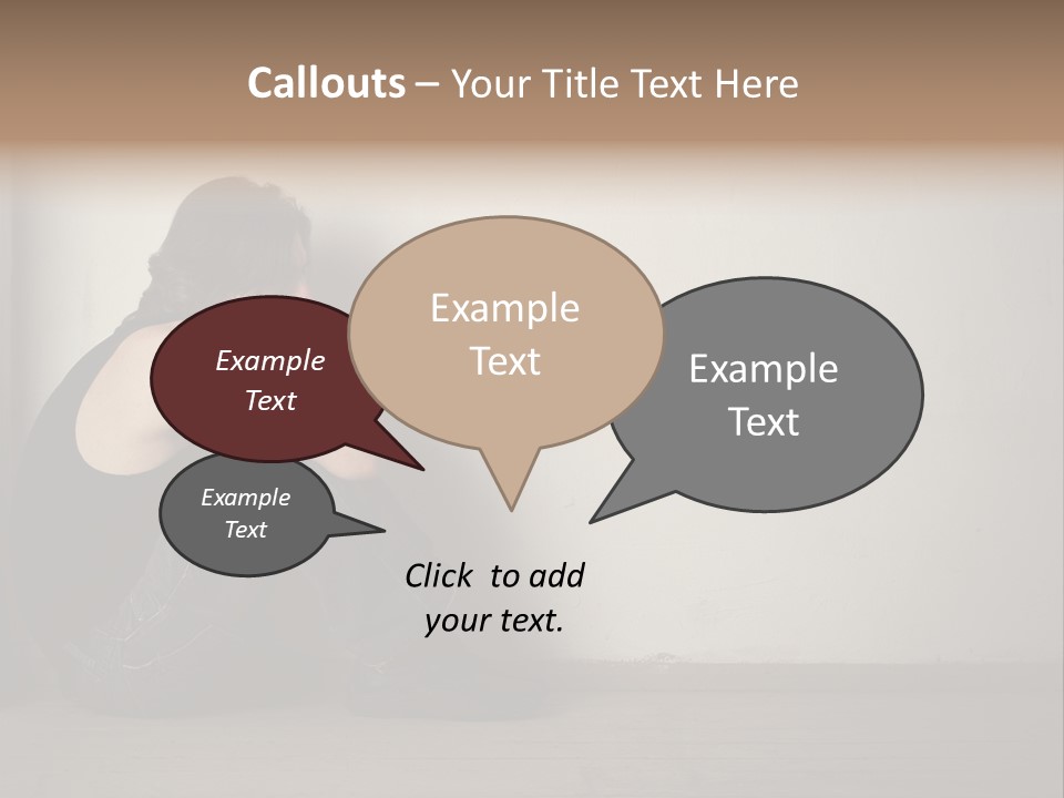 Feelings Depressed Portrait PowerPoint Template