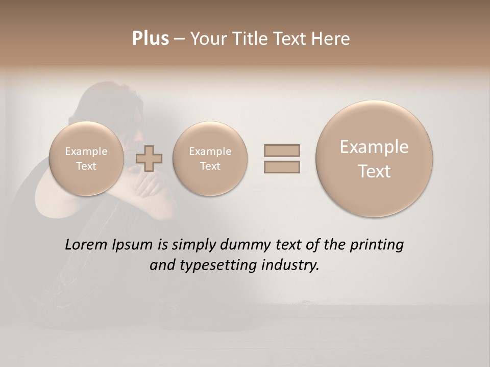 Feelings Depressed Portrait PowerPoint Template