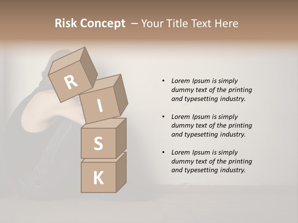 Feelings Depressed Portrait PowerPoint Template