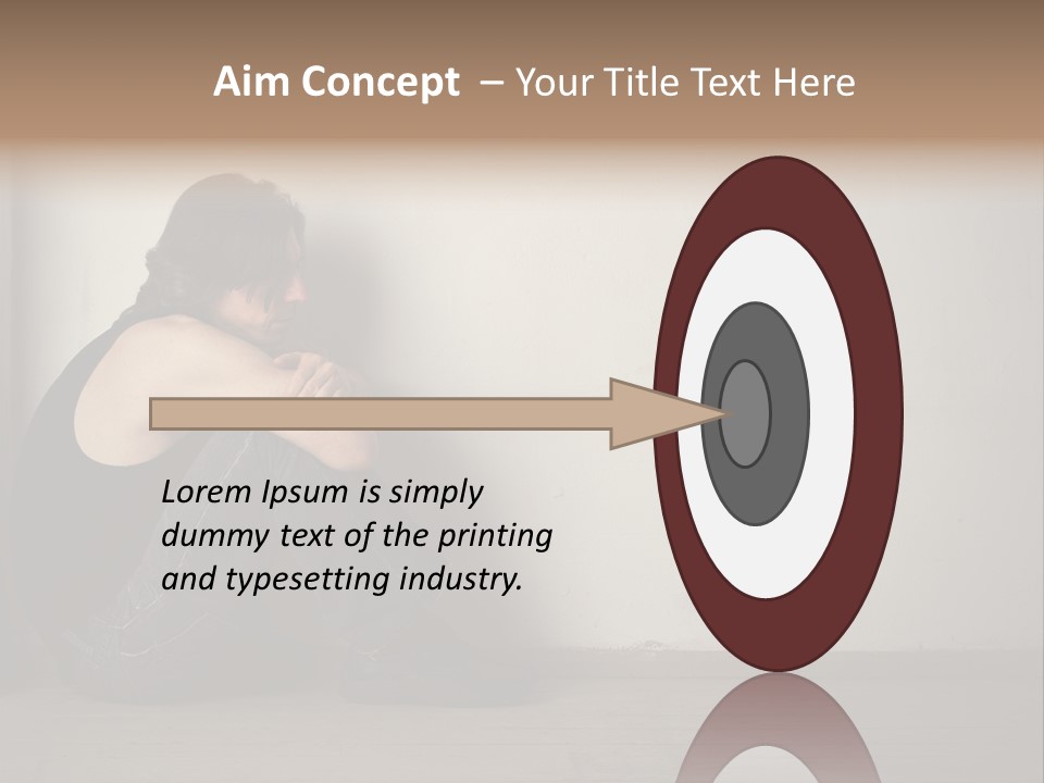 Feelings Depressed Portrait PowerPoint Template