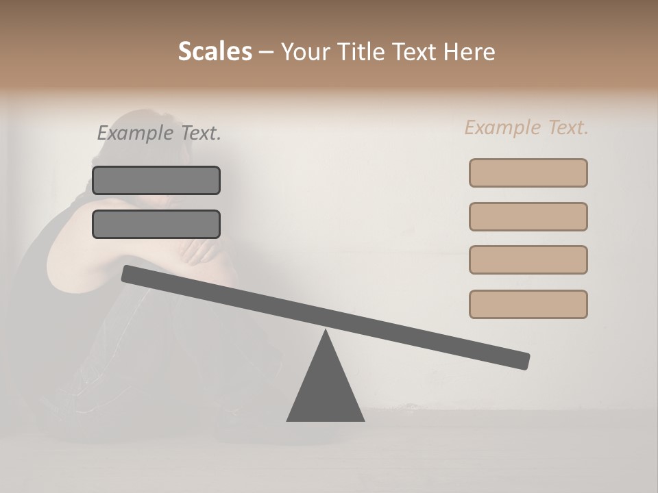 Feelings Depressed Portrait PowerPoint Template