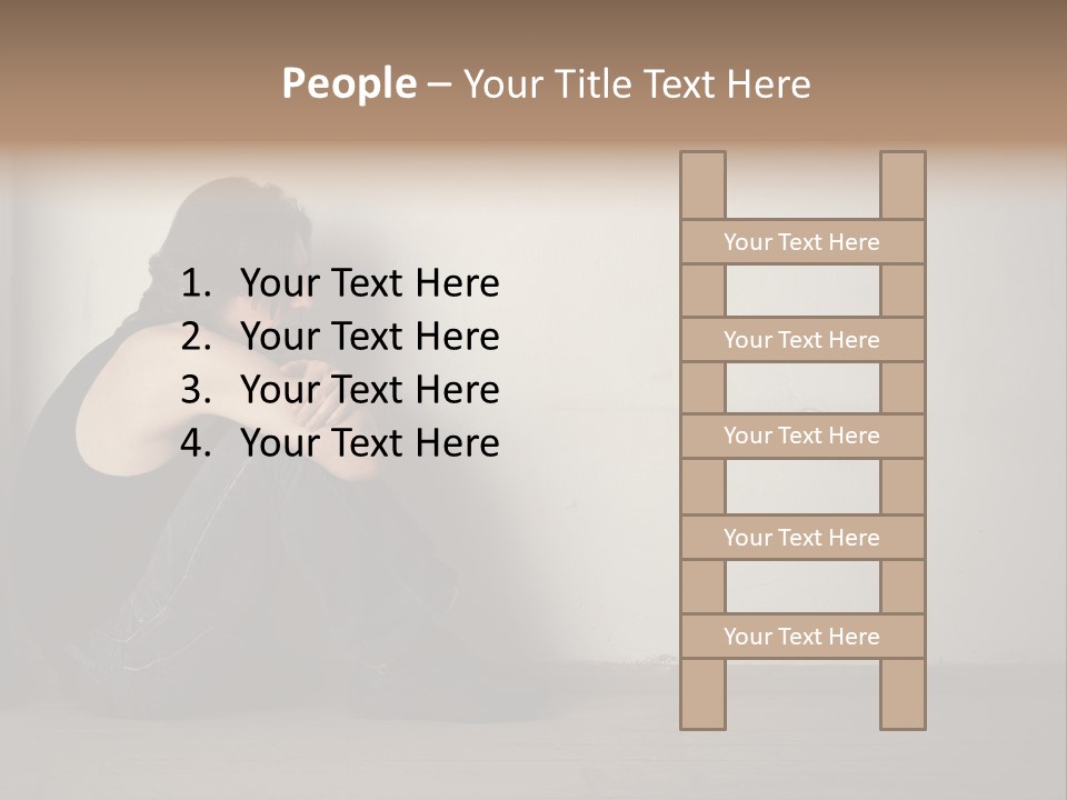 Feelings Depressed Portrait PowerPoint Template