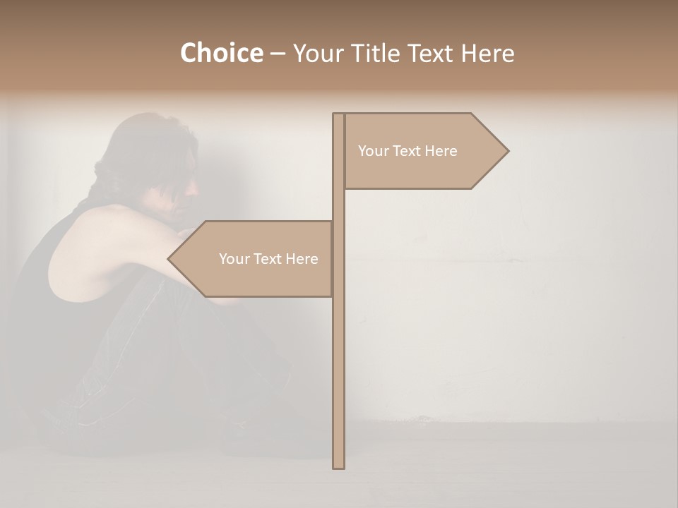 Feelings Depressed Portrait PowerPoint Template