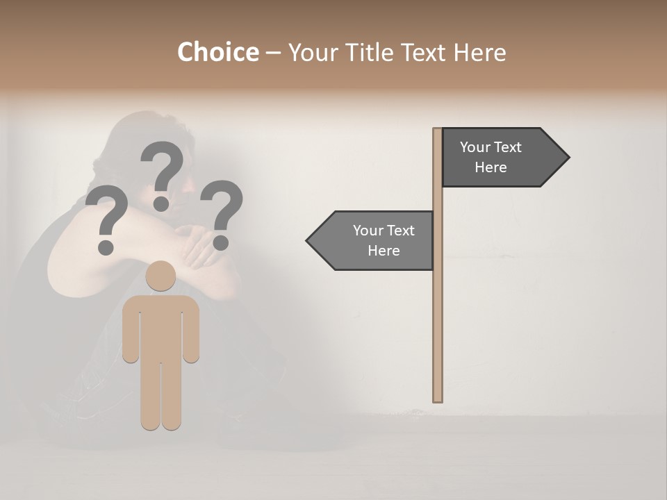 Feelings Depressed Portrait PowerPoint Template