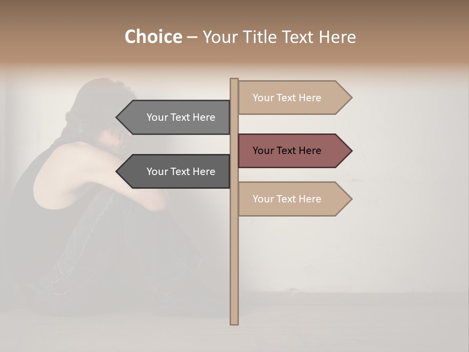 Feelings Depressed Portrait PowerPoint Template