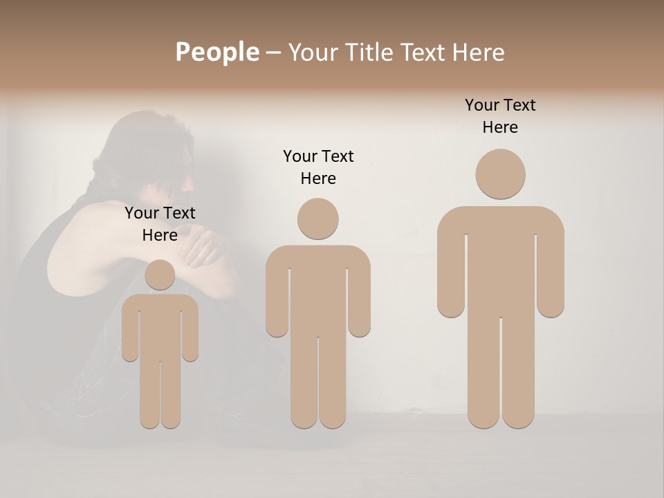 Feelings Depressed Portrait PowerPoint Template