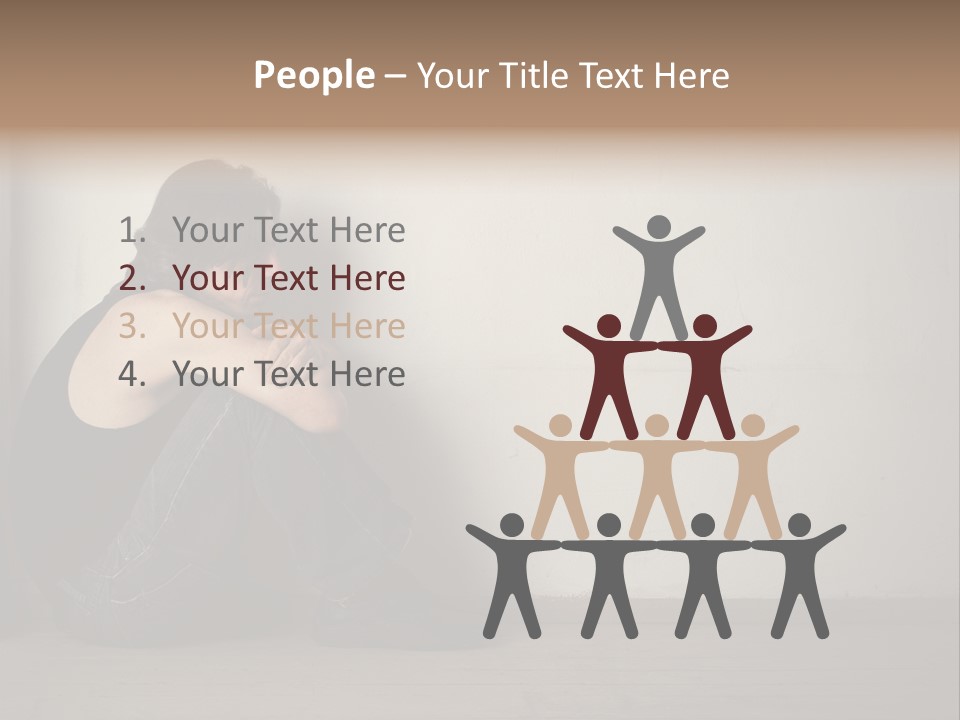 Feelings Depressed Portrait PowerPoint Template