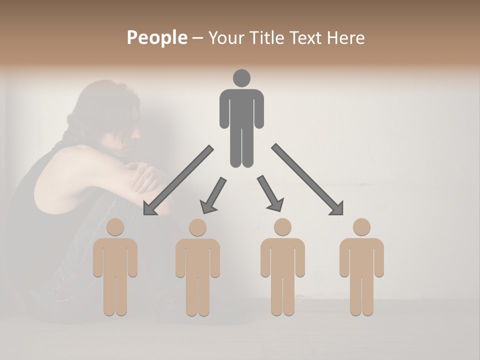 Feelings Depressed Portrait PowerPoint Template