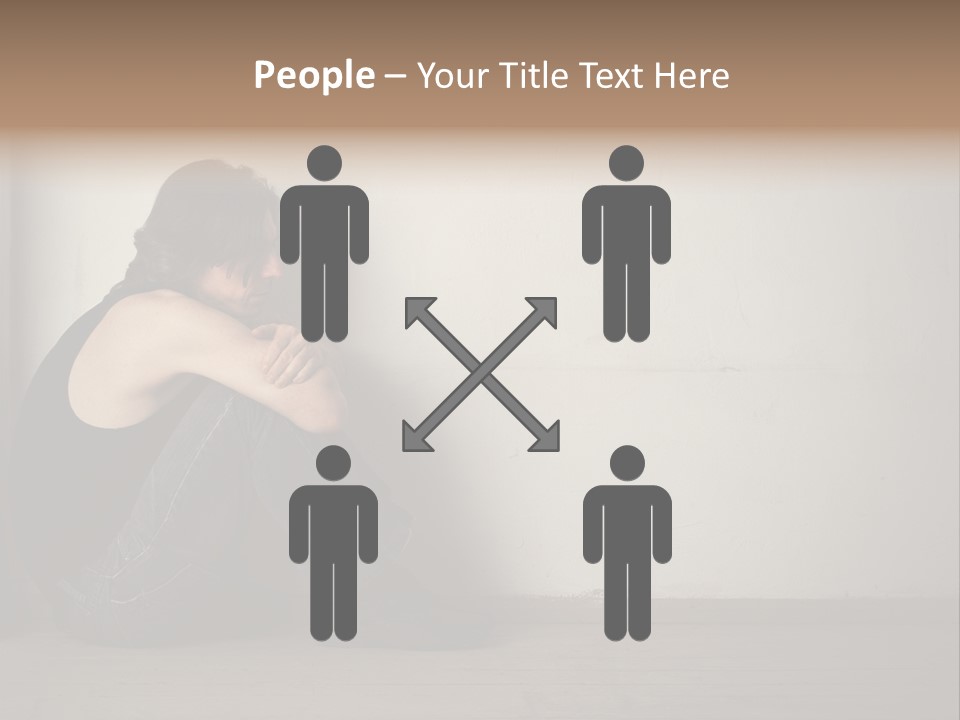 Feelings Depressed Portrait PowerPoint Template