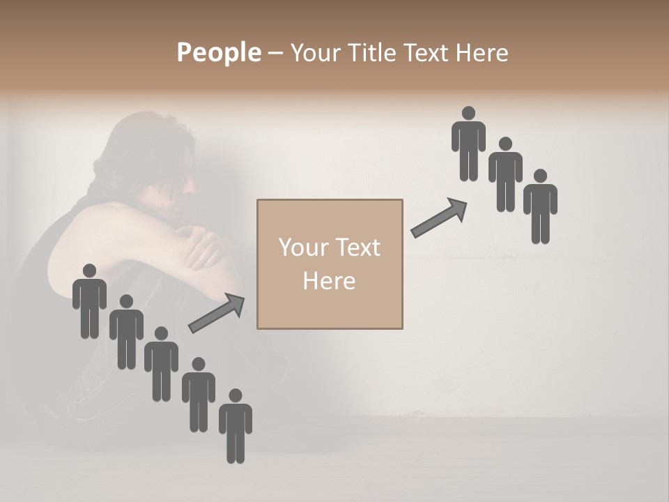 Feelings Depressed Portrait PowerPoint Template