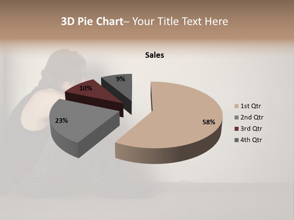 Feelings Depressed Portrait PowerPoint Template