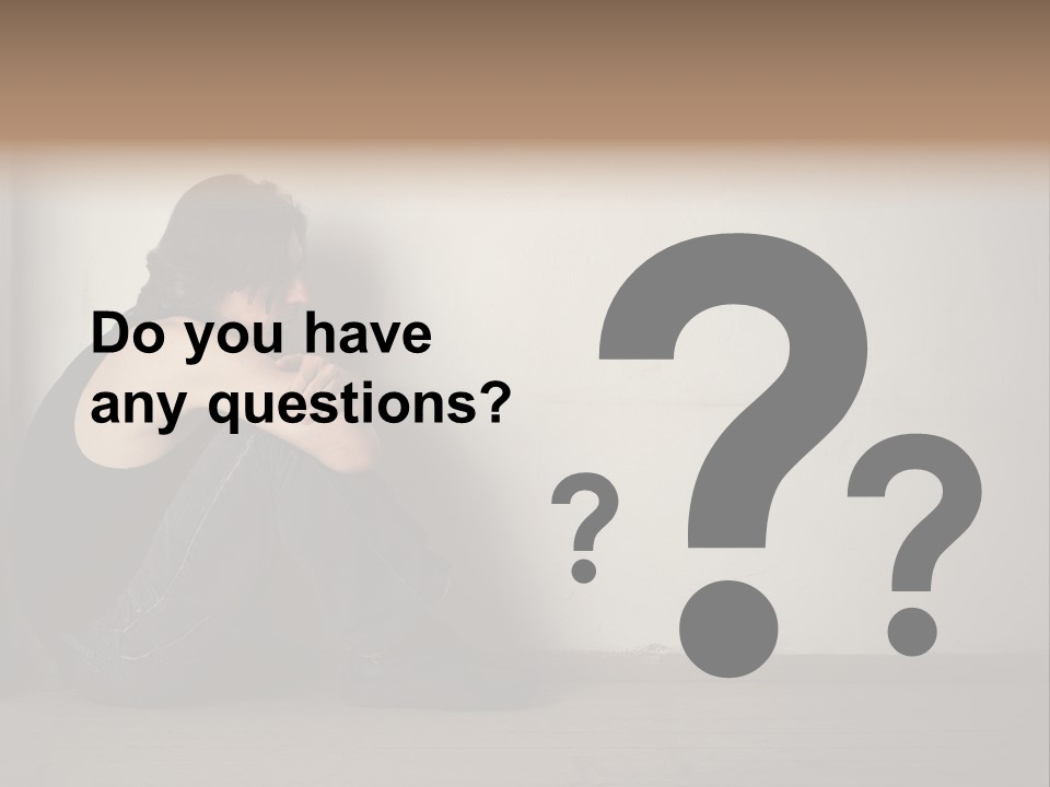 Feelings Depressed Portrait PowerPoint Template