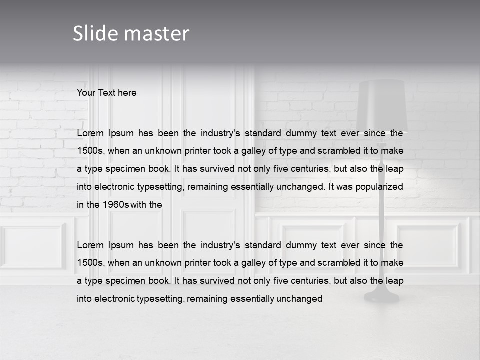 Stained Cement Building PowerPoint Template