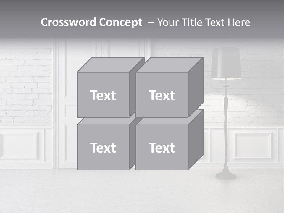 Stained Cement Building PowerPoint Template