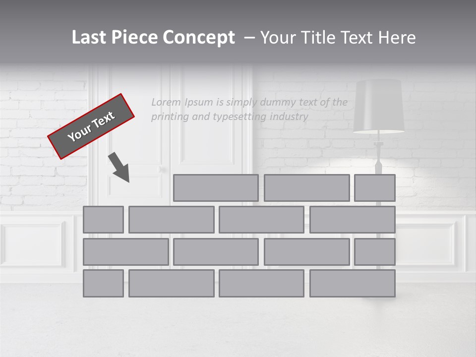 Stained Cement Building PowerPoint Template
