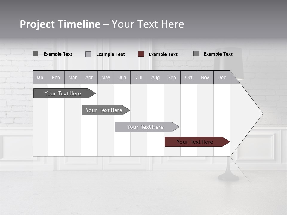 Stained Cement Building PowerPoint Template